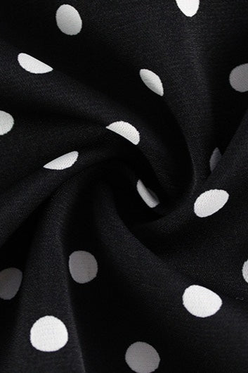 Polka Edition Dot VNeck Puff Sleeve Bodycon Maxi Dress
