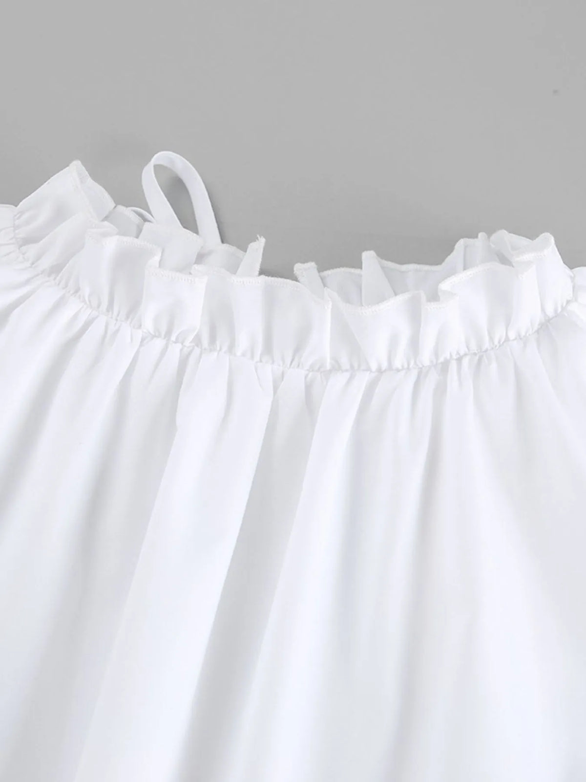Ruffle Mock Neck Sleeveless Tiered Swing Mini Dress 8