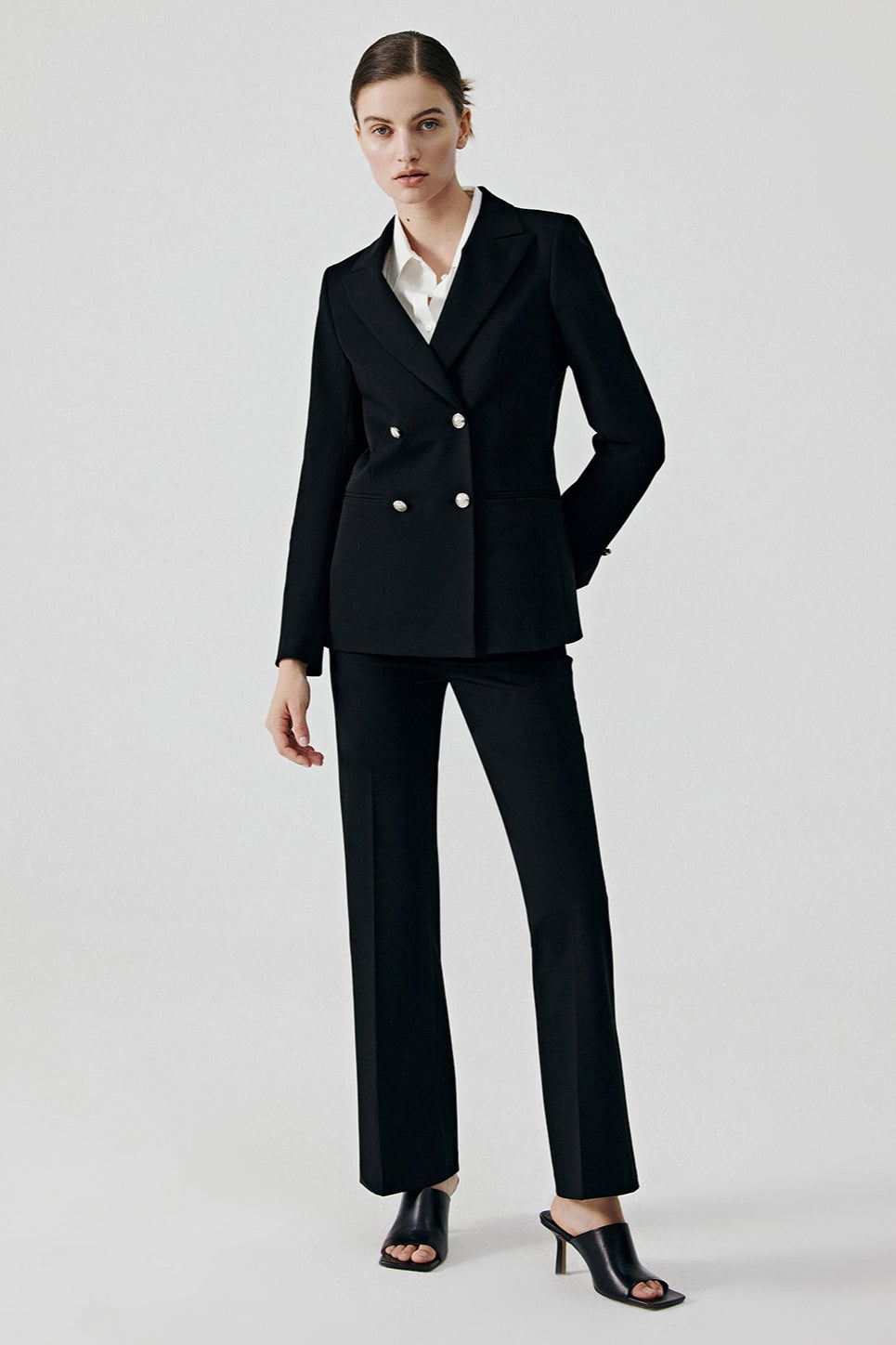 Elegant Black Office Career Chic Blazer