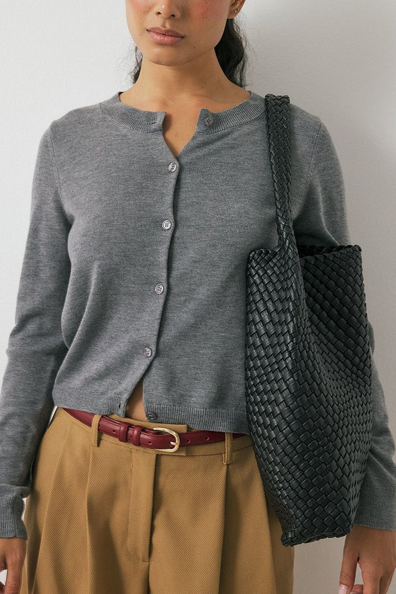 Essential Round Neck Cardigan