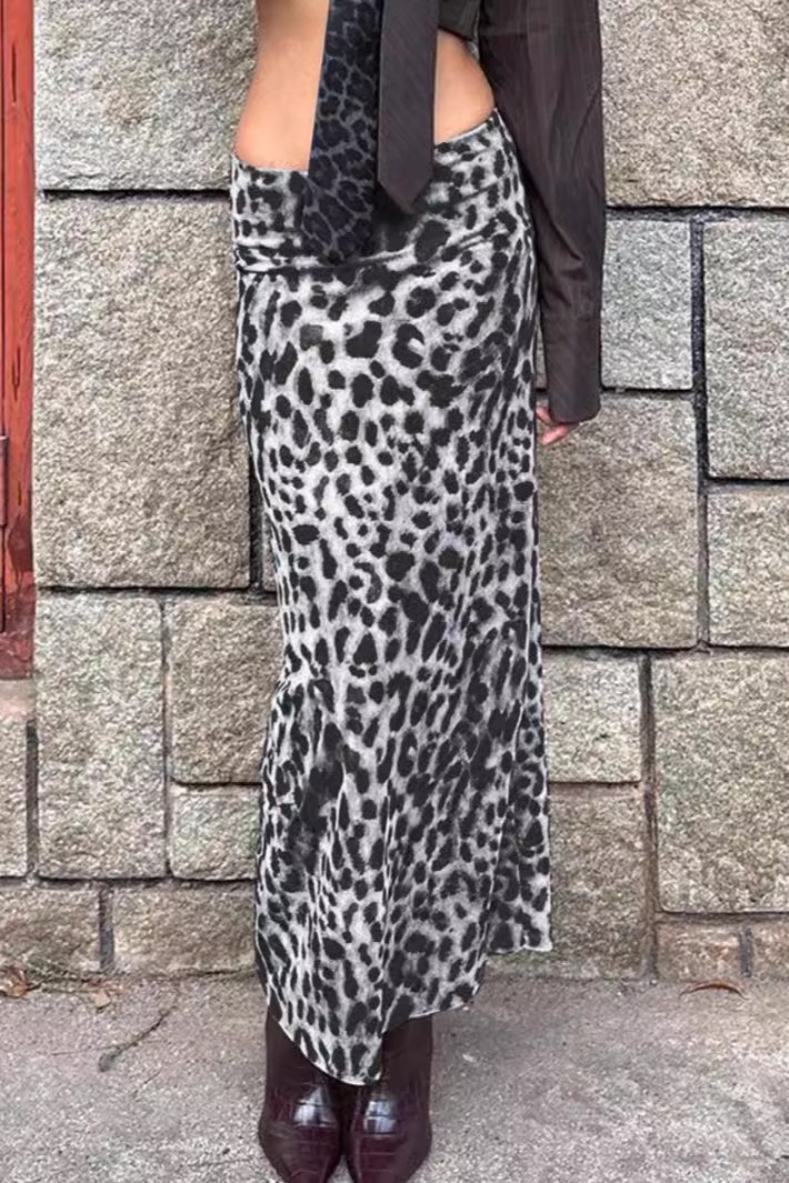 Leopard Print High Waist Bodycon Skirt