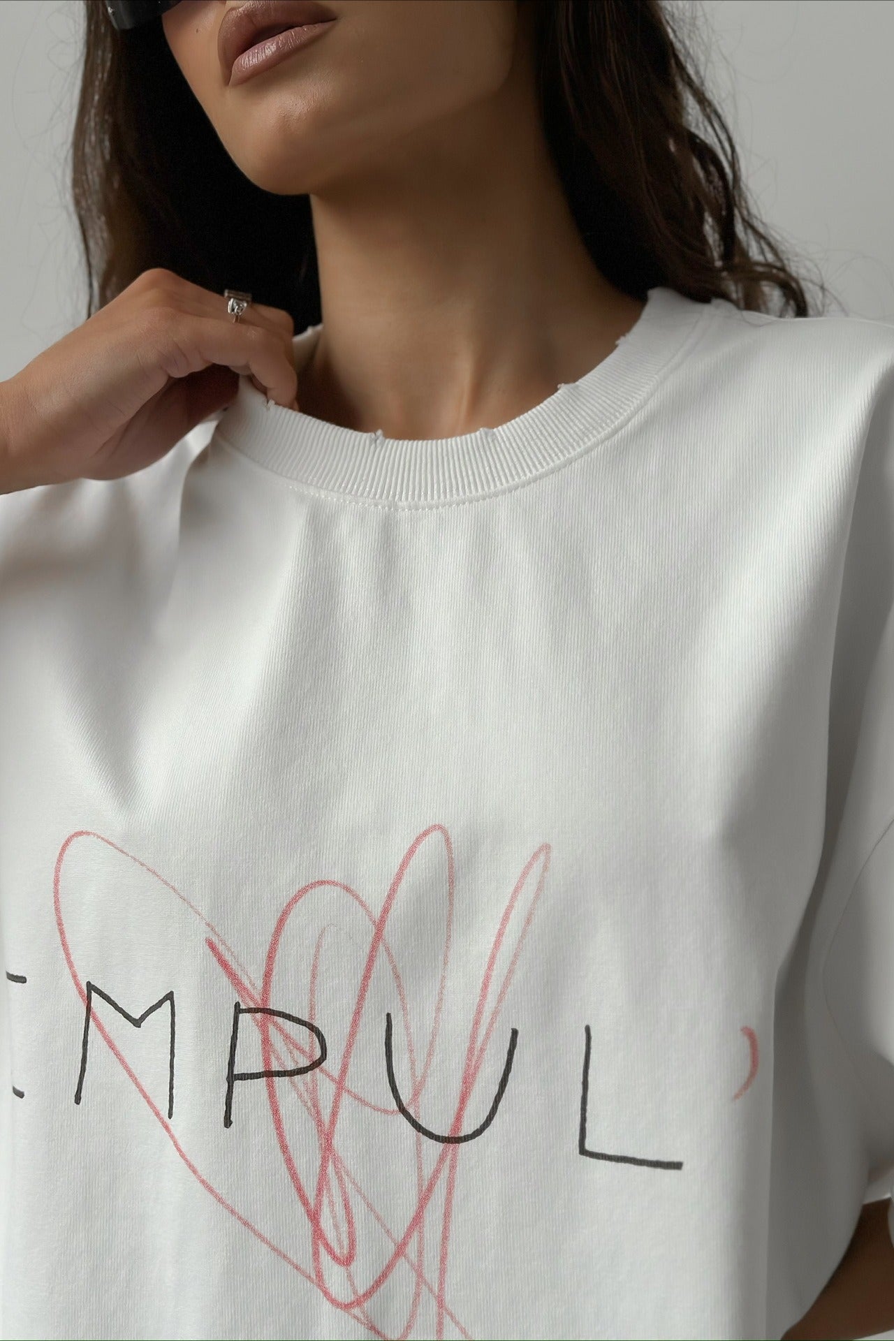 Trendy Oversized Graphic Crewneck T-Shirt