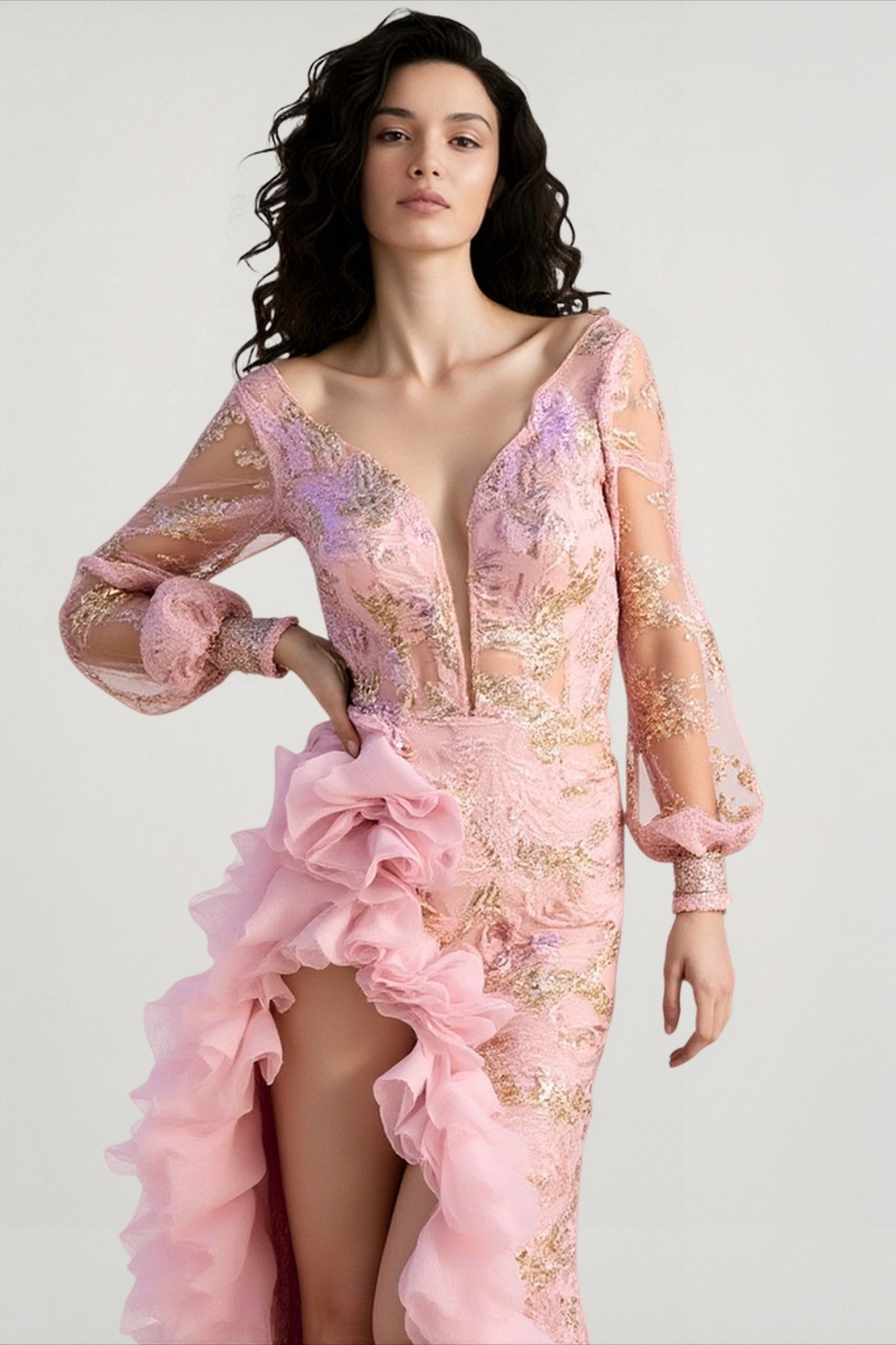 Sheer Mesh Maxi Dress