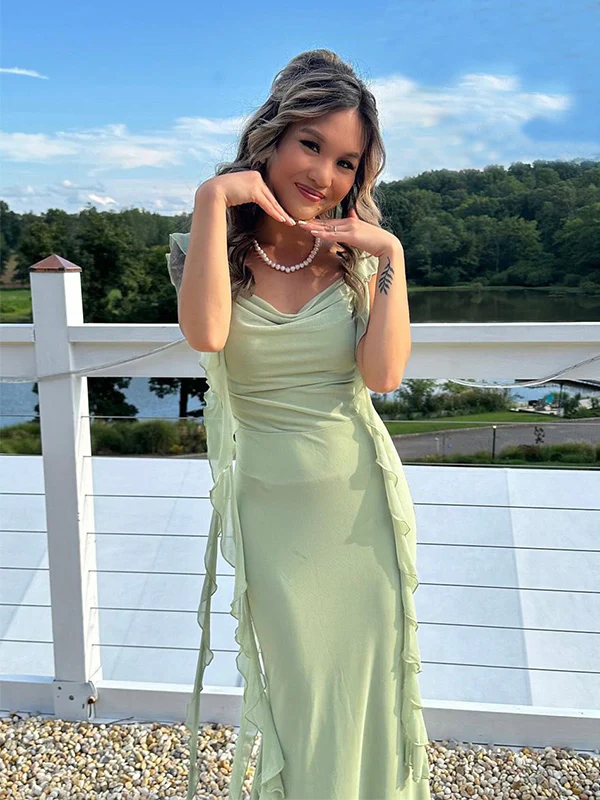 Elegant Green Mermaid Long Party Prom Dress,Evening Dress cc1493