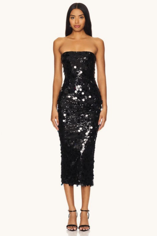 Sequin V-Neck Sleeveless Backless Bodycon Mini Dress - View 4