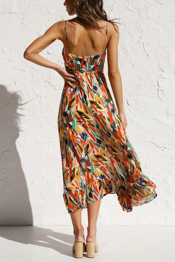 Chic Rocío Colorful Midi Dress Elevated Occasion Wear