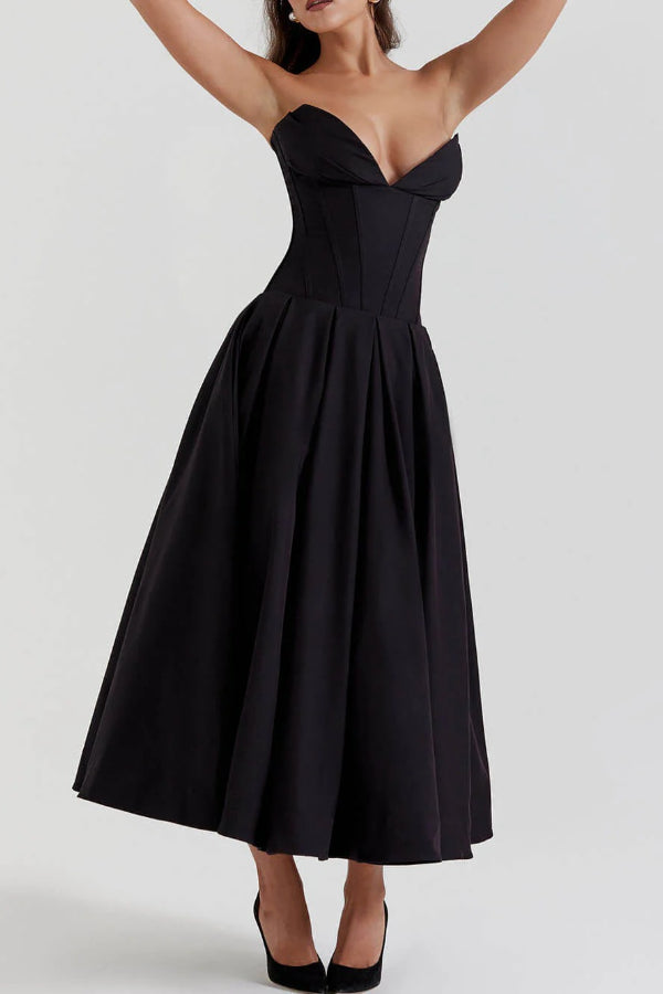 Exclusive Lorelei Strapless Midi Dress Premium Wardrobe Essential