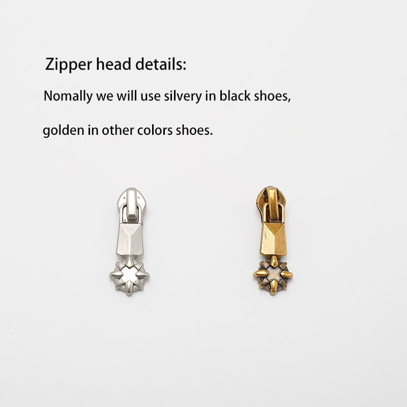 Full Grain Leather Zip Boots Retro Women Chunky Ankle Boots Black/Coffee