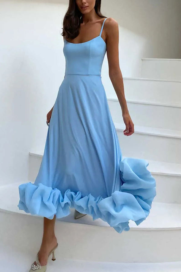 Chiffon Sweetheart Neckline Ruffled Mini Dress
