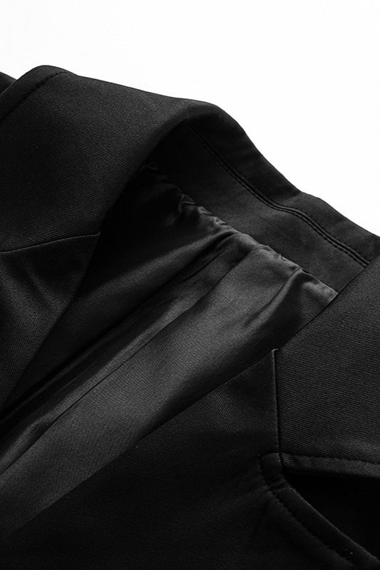 Slim Fit Padded Shoulder Blazer