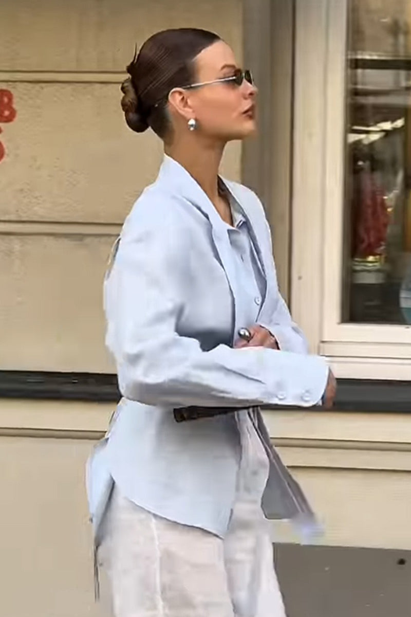 Tie Detail Button Down Blouse