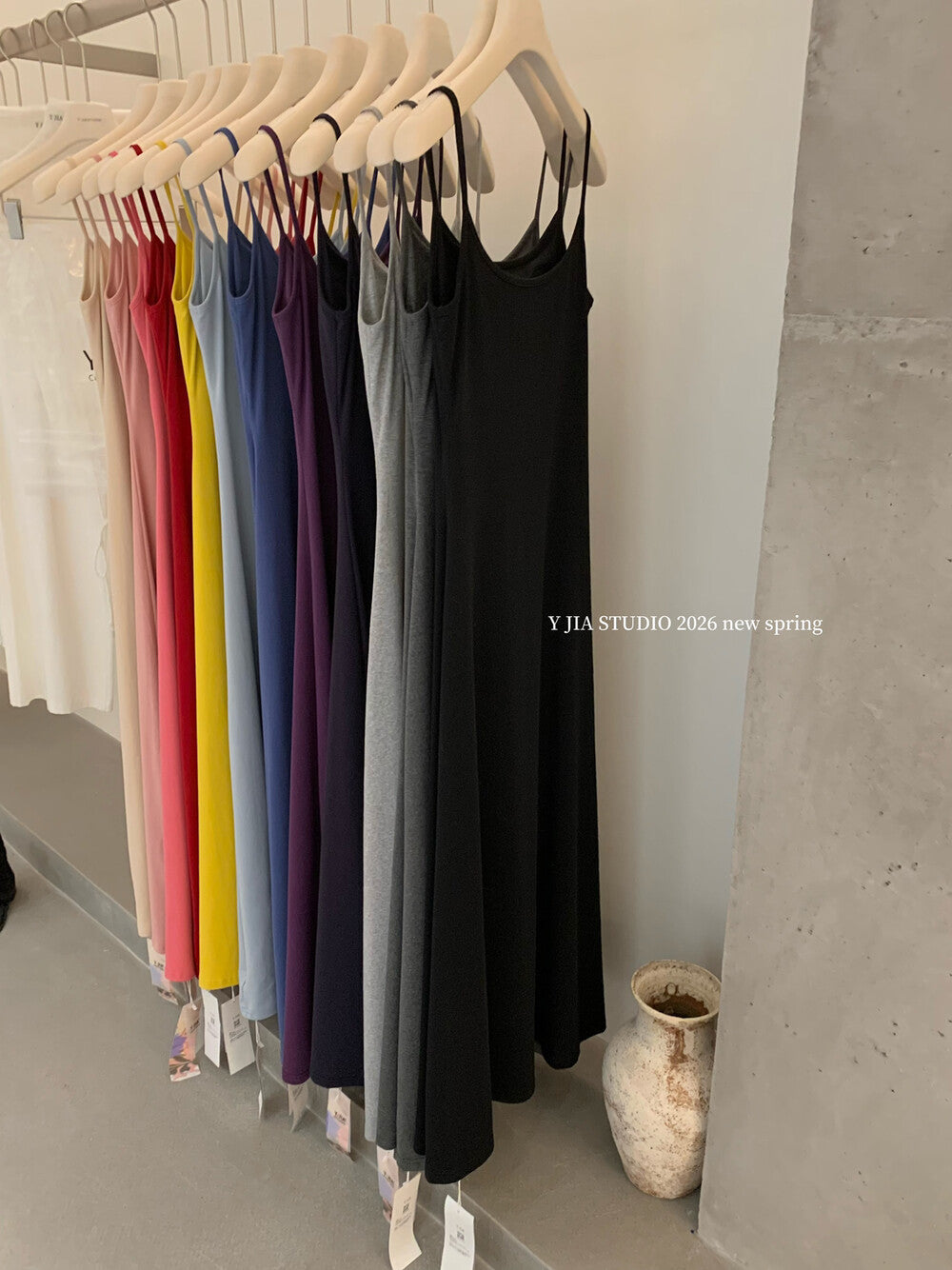 Spaghetti Strap Bodycon Slip Maxi Dress 23