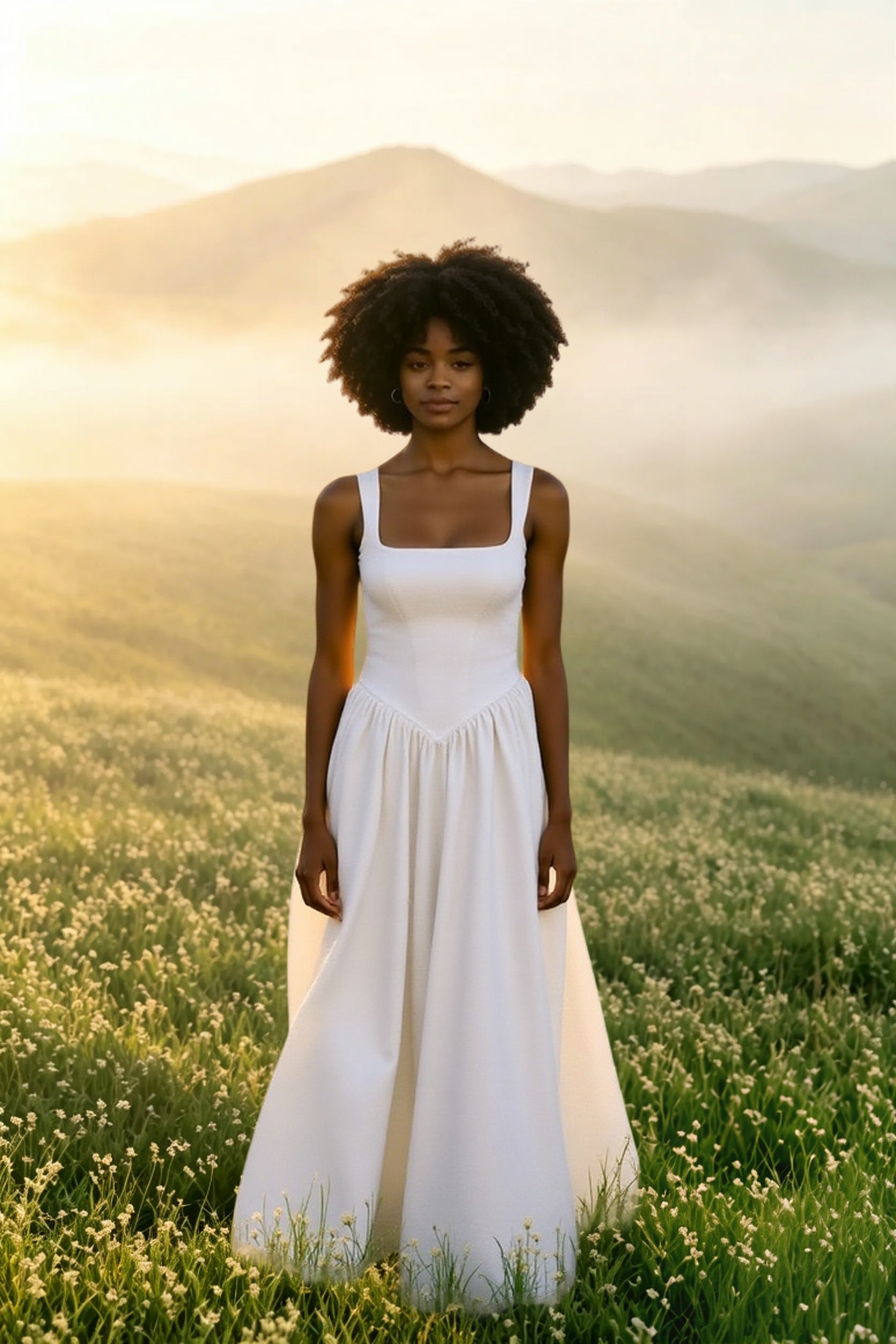 A Line Slip Prom Dress