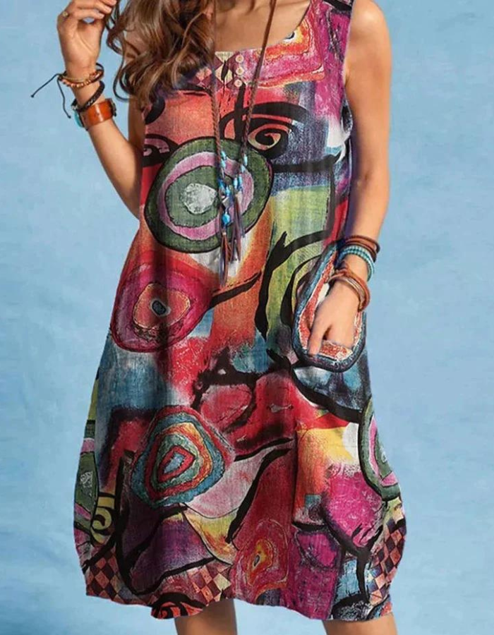 María Boutique José Bohemian Printed Dress Designer Edit
