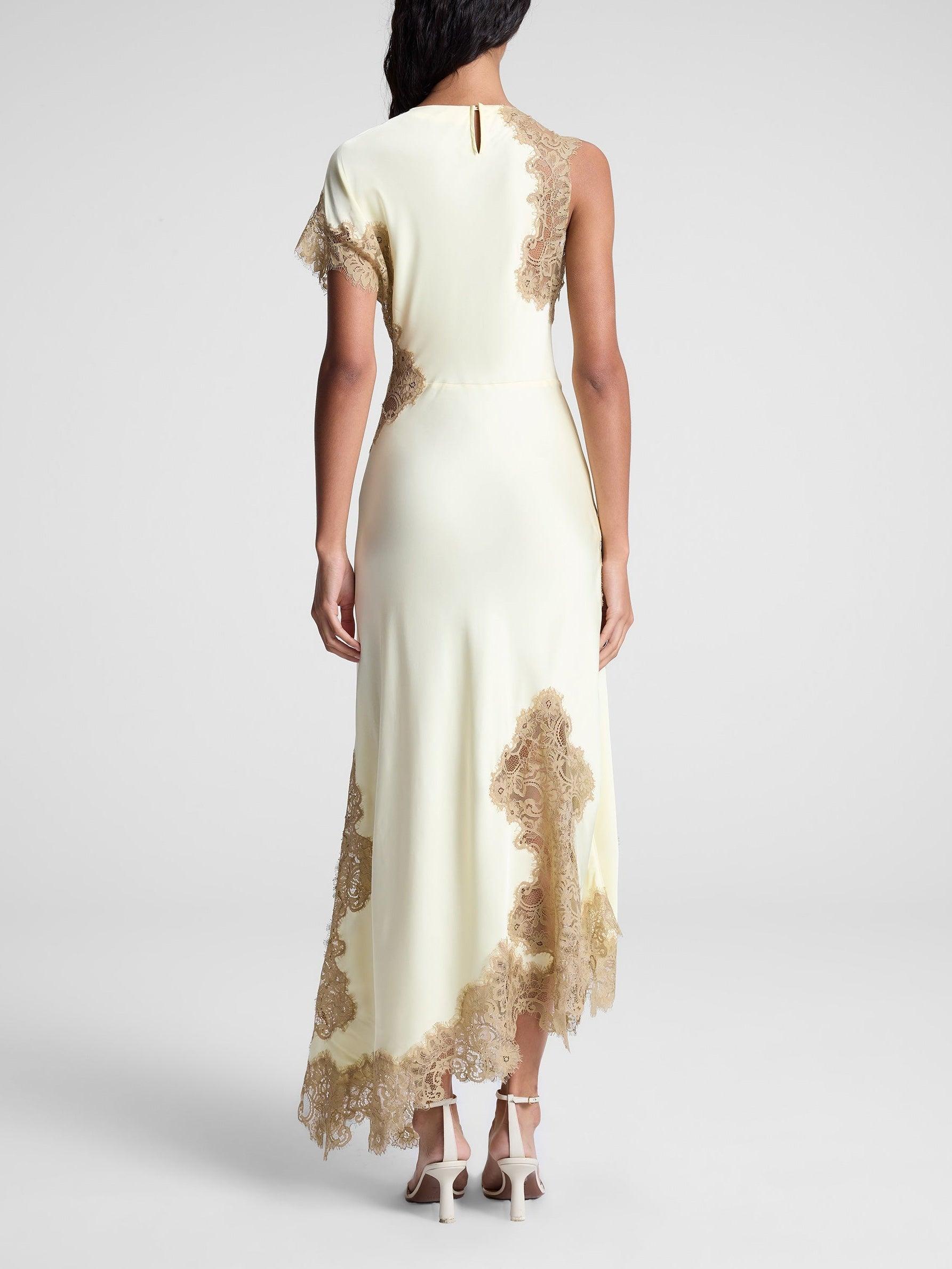 Satin and Lace Maxi Dress