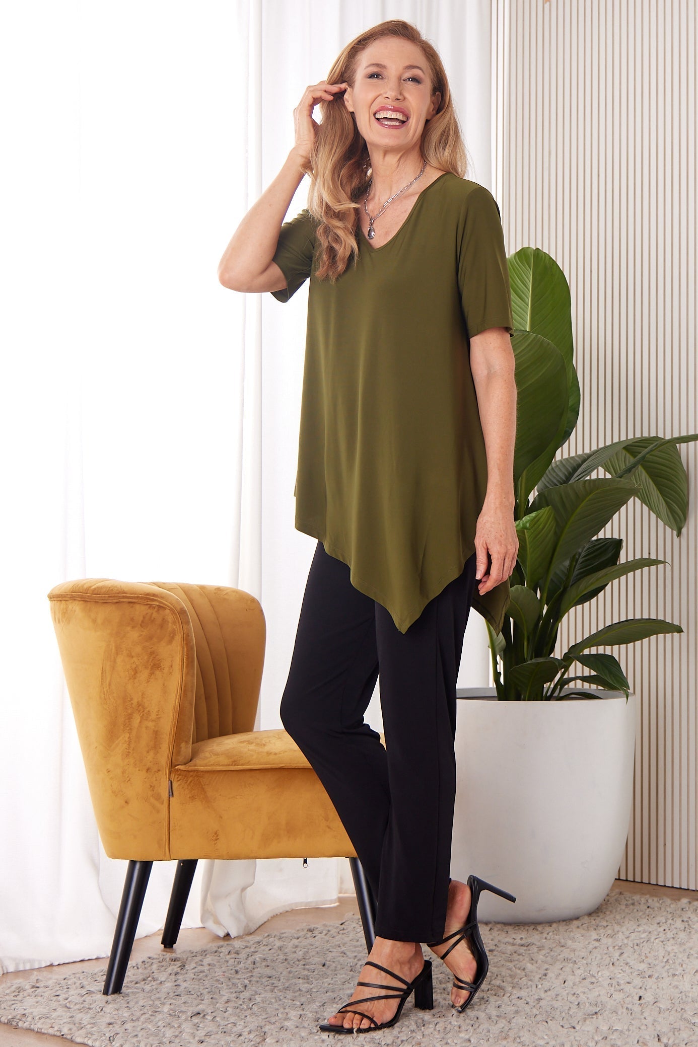 Acacia Top - Khaki