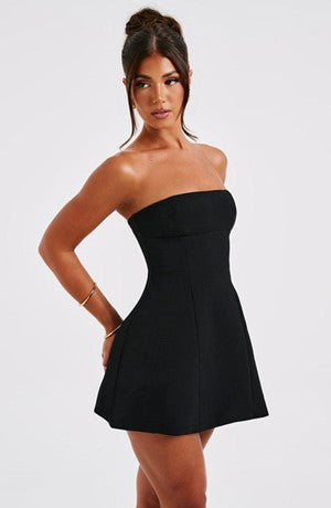 Strapless Corset Fit and Flare Mini Dress