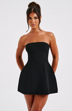 Strapless Corset Fit and Flare Mini Dress
