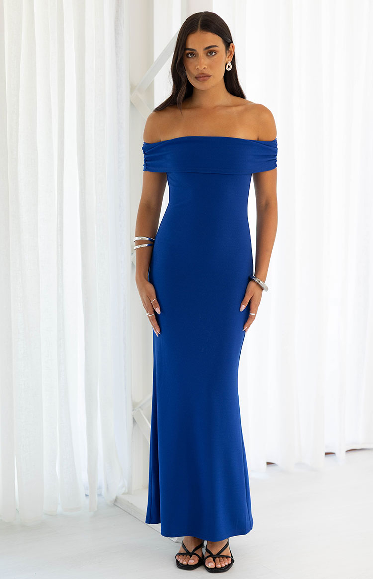 Textured Off Shoulder Fold Over Bodycon Maxi Dress 3