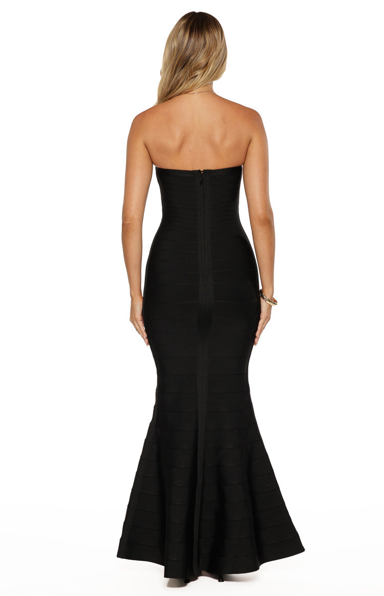 Strapless Sweetheart Bandage Bodycon Mermaid Maxi Gown 4