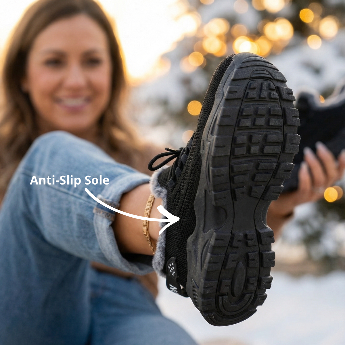 Lace Up Fleece Lined Chunky Sneakers