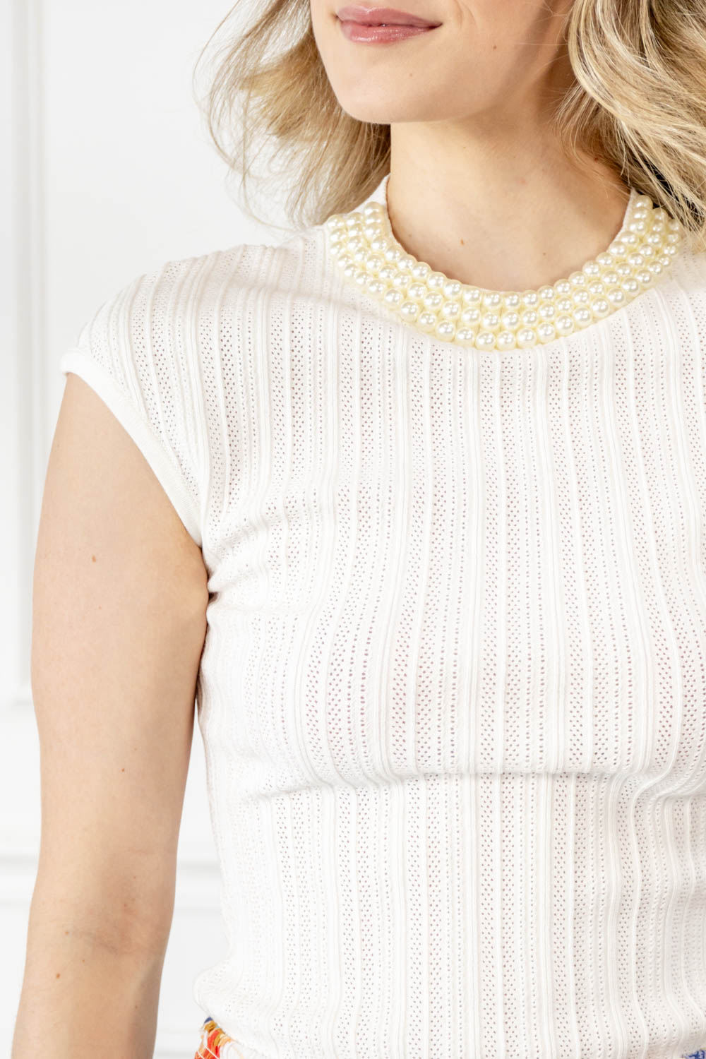 A Night in Paris Pearl Accent Top