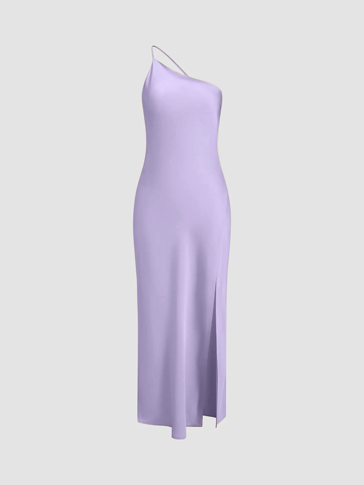 Satin Spaghetti Strap Cross Back Open Back Slip Maxi Dress