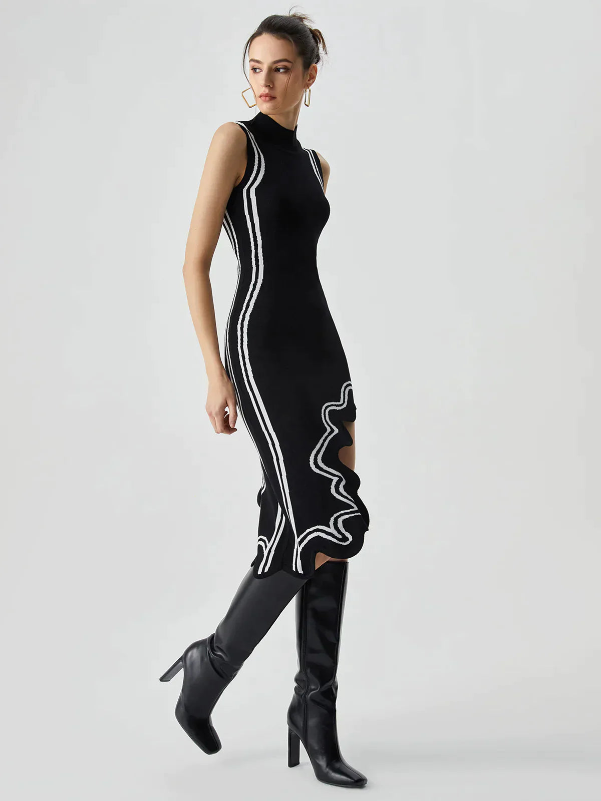 Dulce Asymmetrical Knit Dress for Women Everyday Fashion Pick