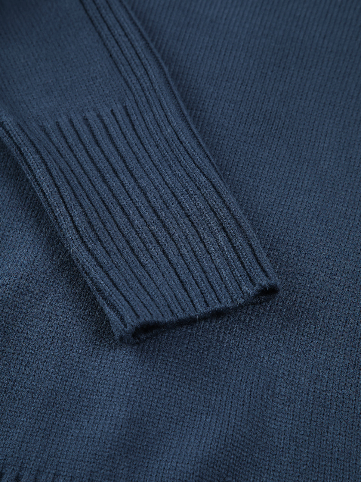 Turtleneck Ribbed Sleeve Long Sleeve Sweater
