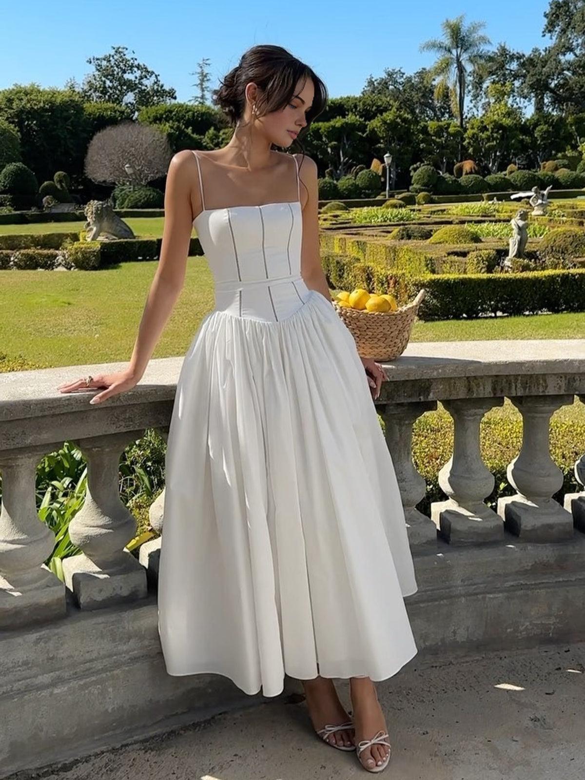 Serendipity Frenchy Flowy Long Dress White