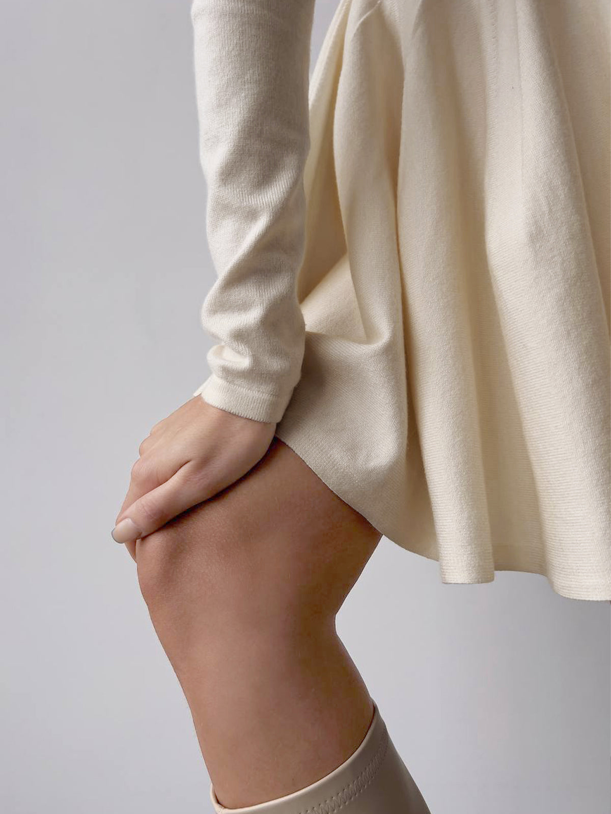 Long Sleeve Fit and Flare Knit Mini Dress 3