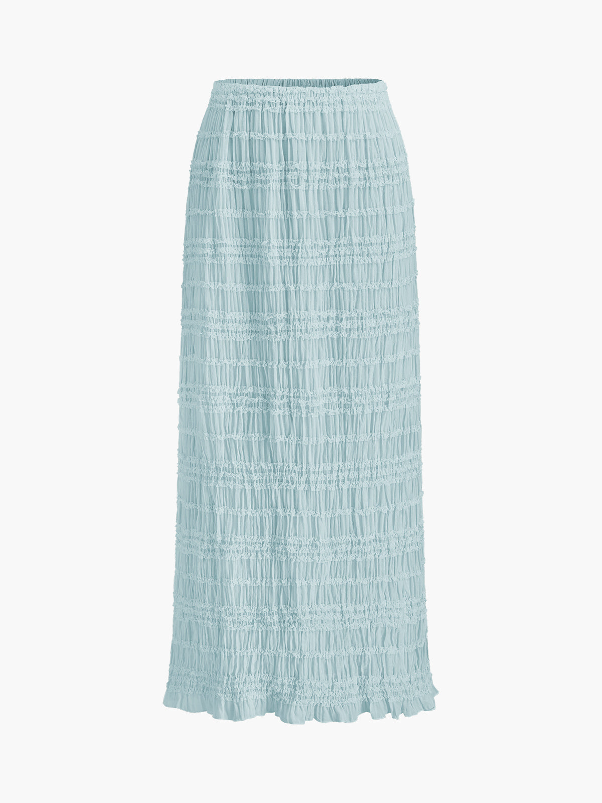 Ruffled Crop Top Skirt Set