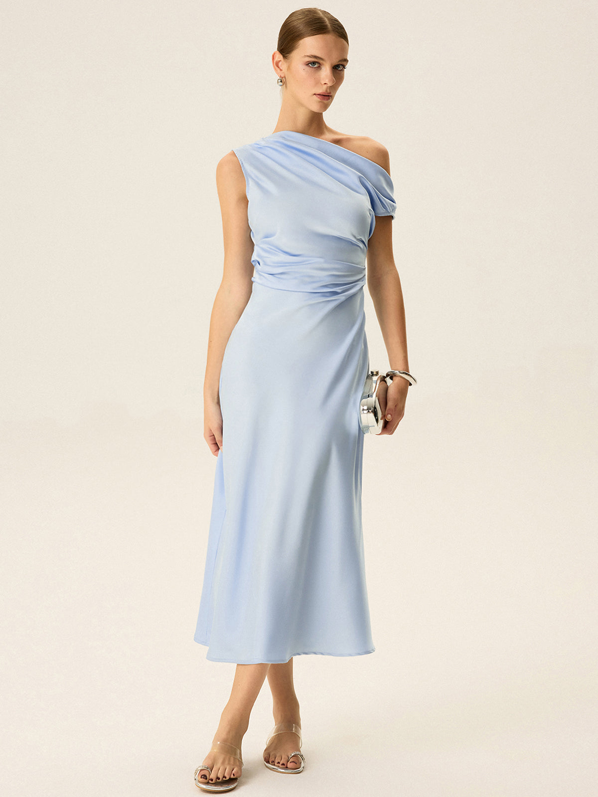 Off-shoulder Midi Dress