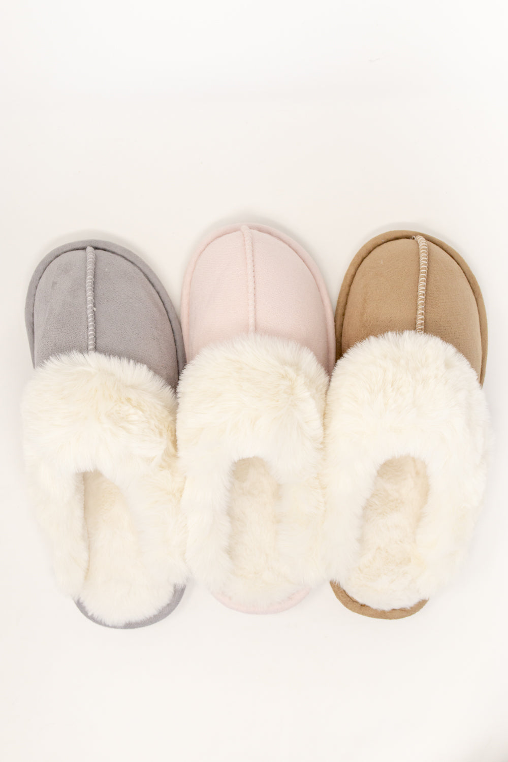 *DOORBUSTER* Fuzzy Steps Closed Toe Slippers