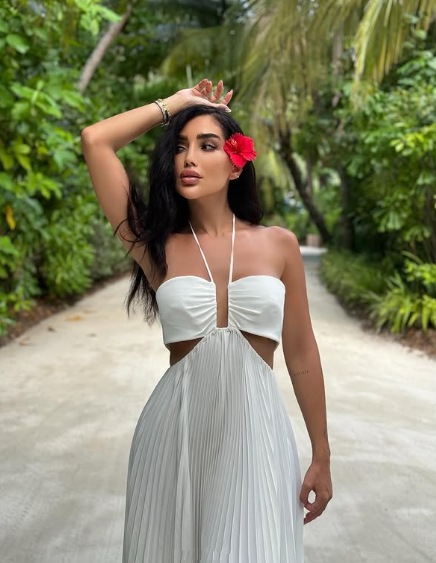 Sexy White A Line Pleated Party Dress Evening Gown cc1586