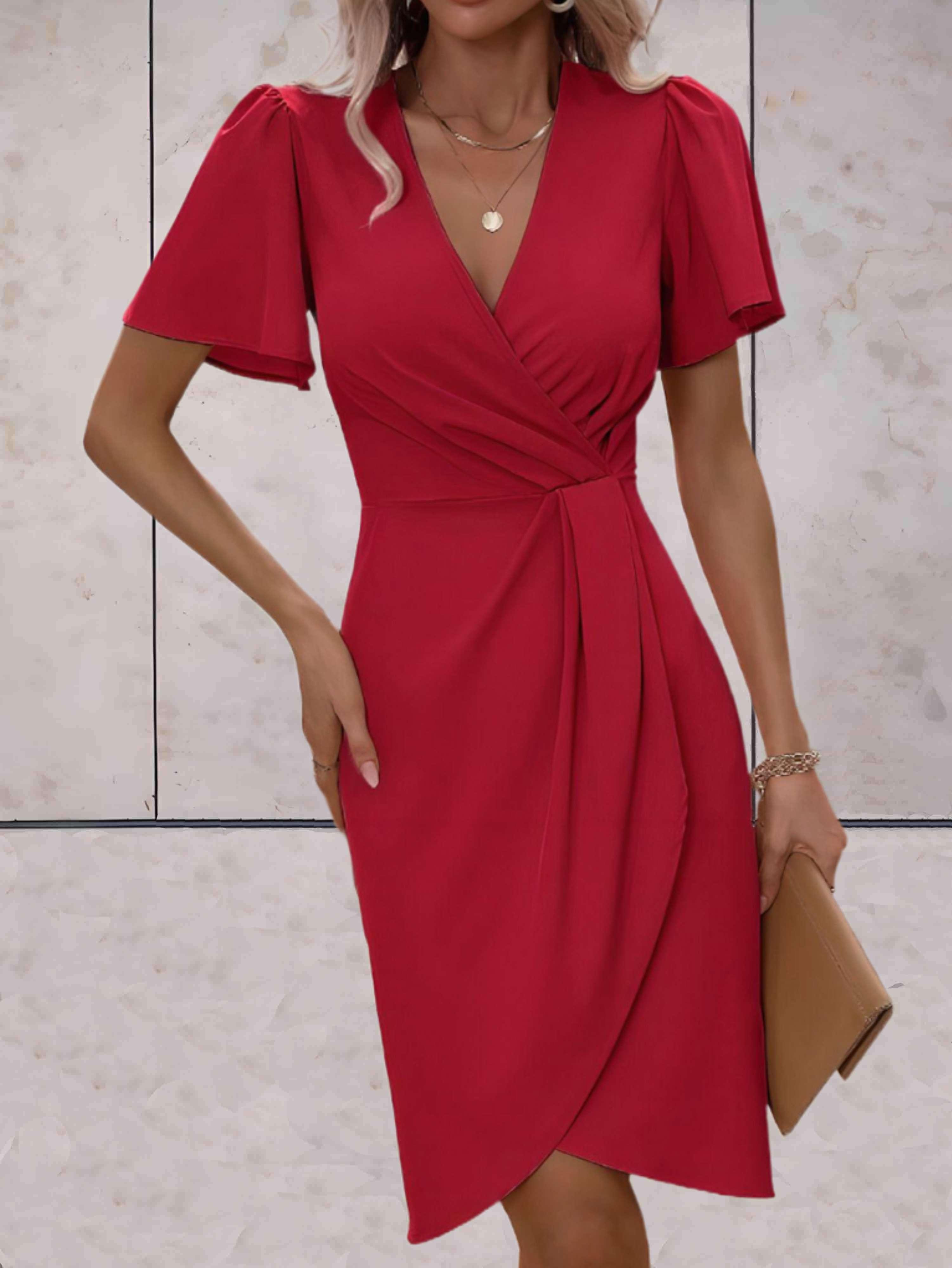 Norma Statement V Neck Wrap Dress Boutique Collection
