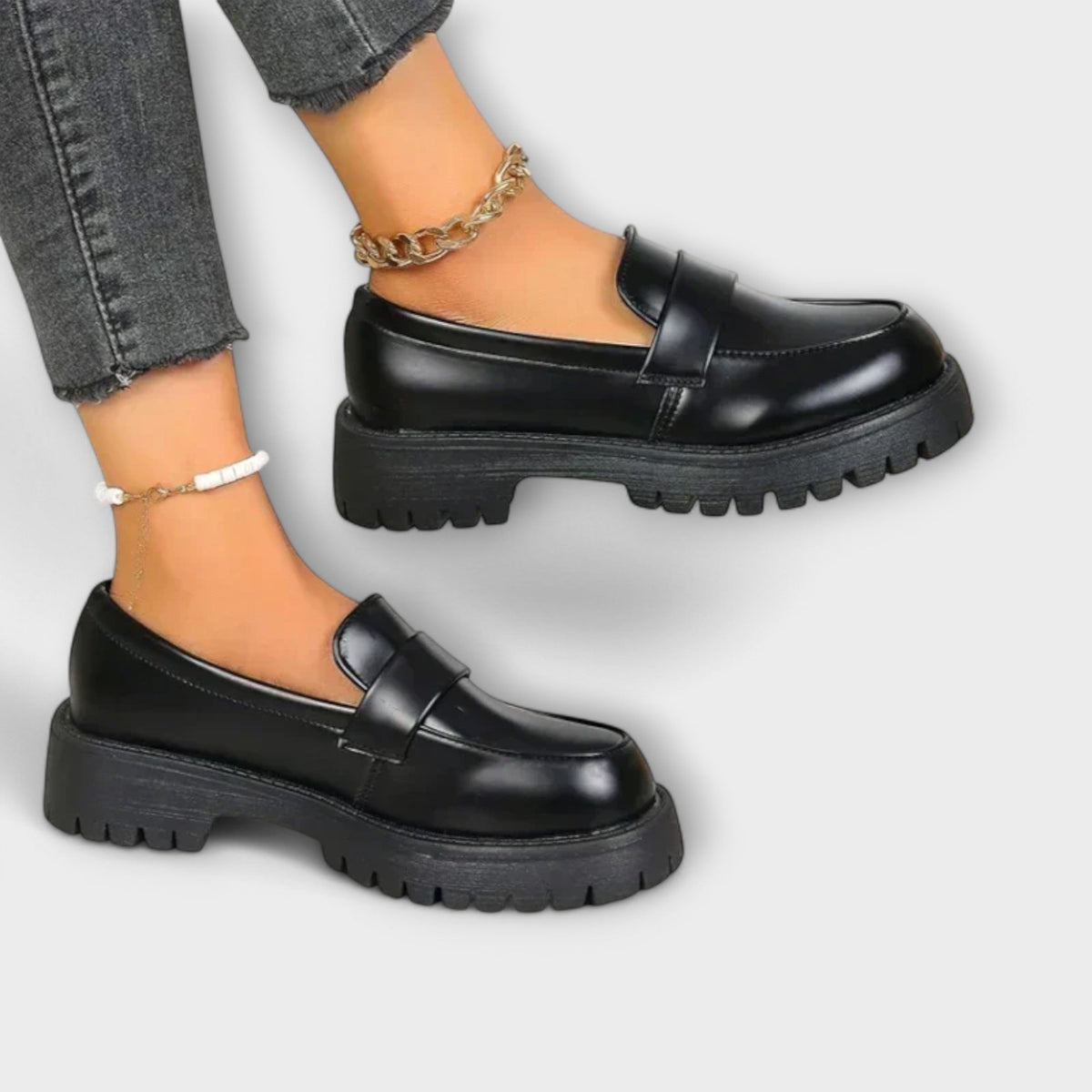 Slip On Chunky Lug Sole Platform Penny Loafers