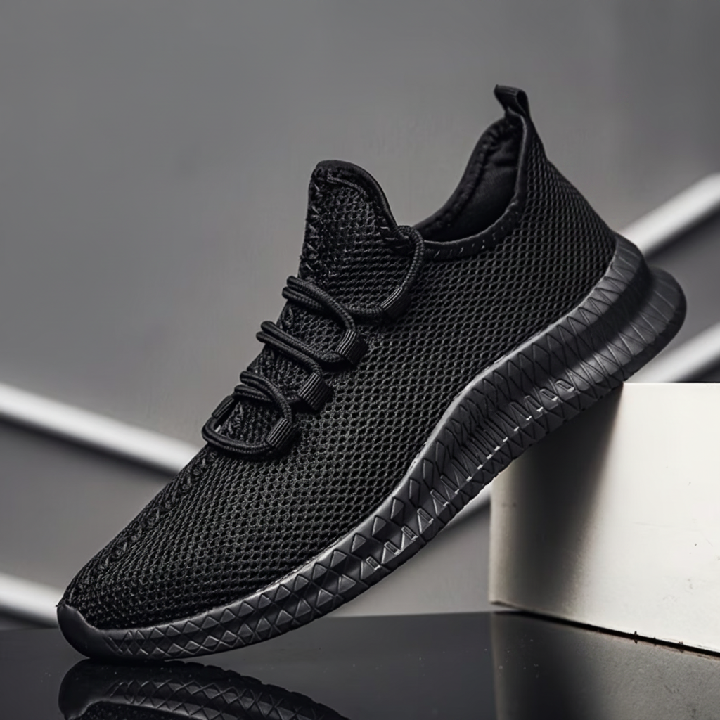 Lace Up Mesh Low Top Running Sneakers