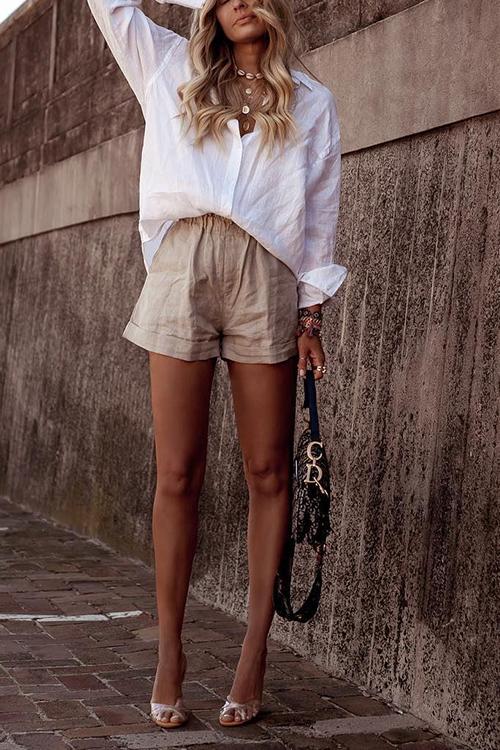 Solid Pockets Shorts