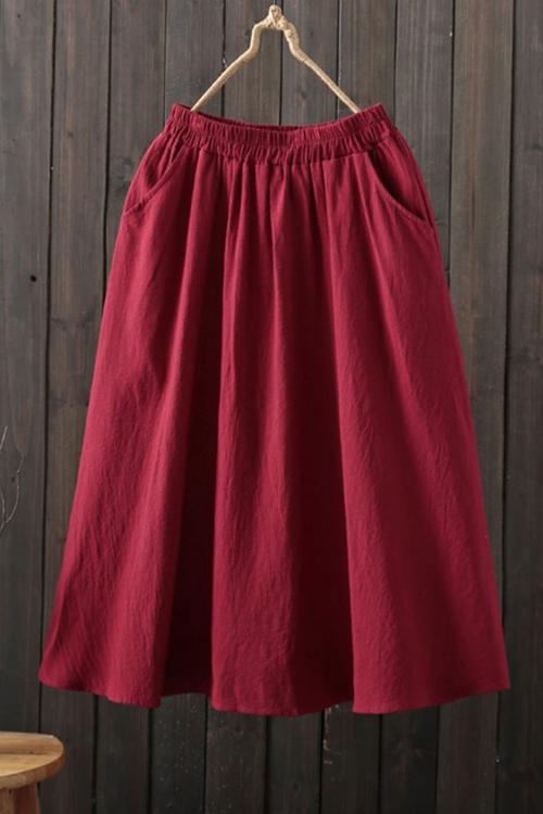 Pleated A Line Skirts