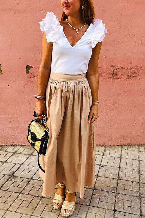 Pleated A Line Skirts