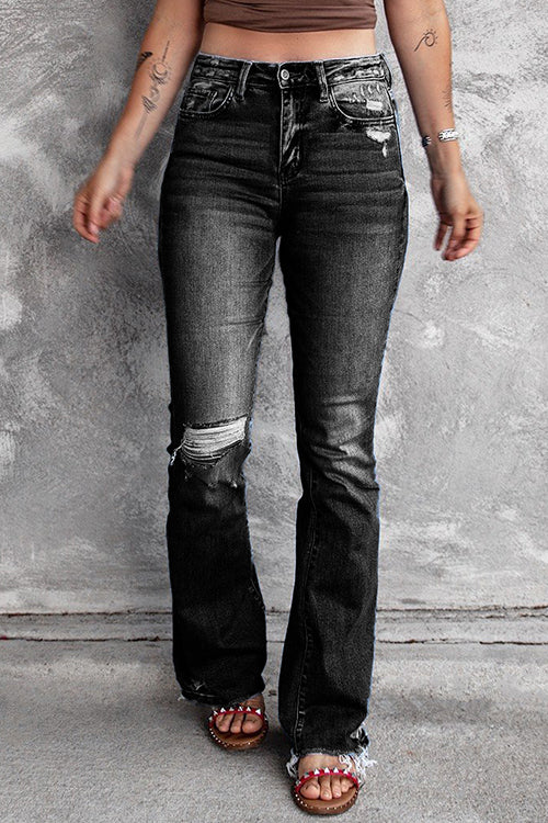 Sadie Distressed Flare Jeans