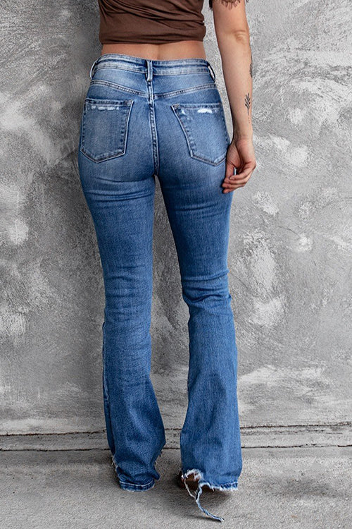 Sadie Distressed Flare Jeans