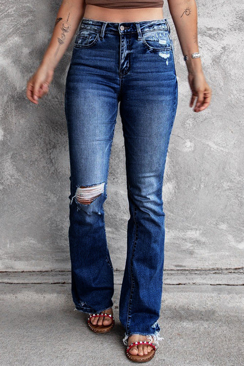 Sadie Distressed Flare Jeans