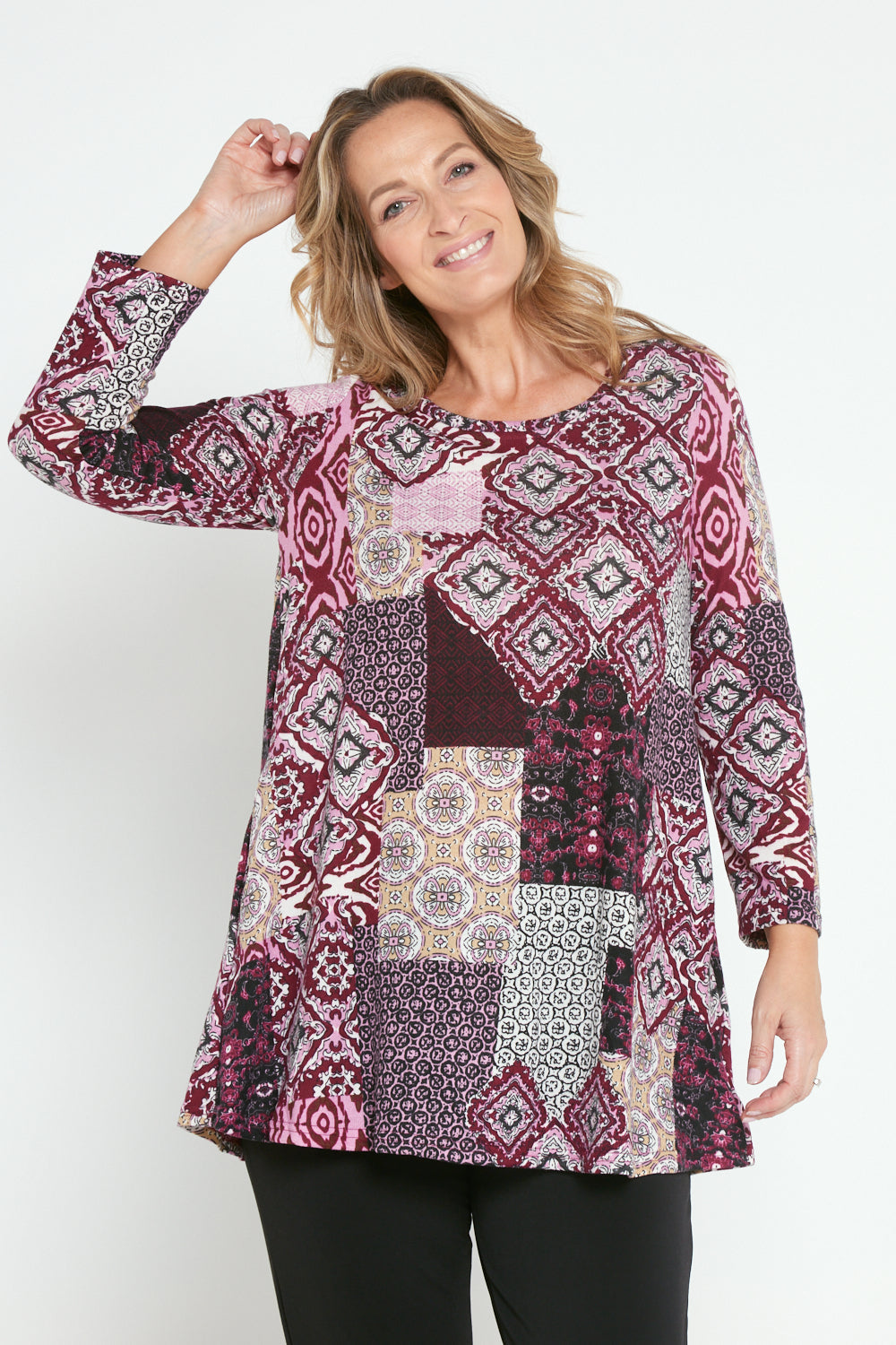 Barb Knit Top - Magenta Ceramic