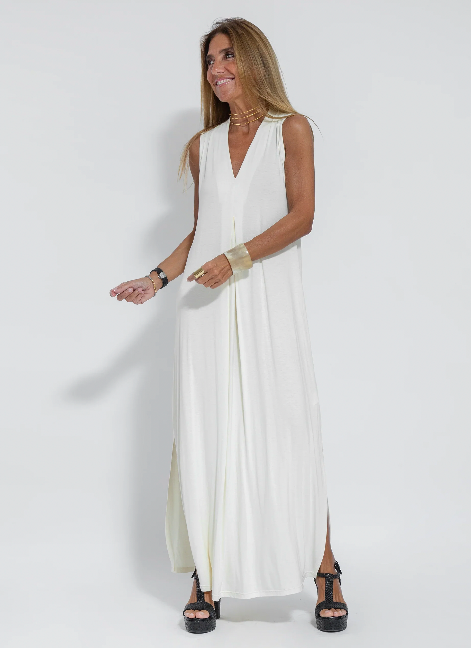 Mabel Aesthetic Long Slimming Dress and Vest Set Boutique Collection