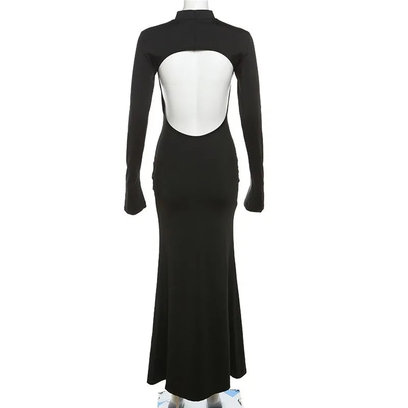 Backless Bodycon Maxi Dress