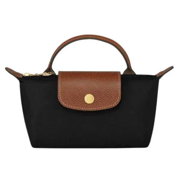 Top Handle Flap Front Foldable Mini Handbag