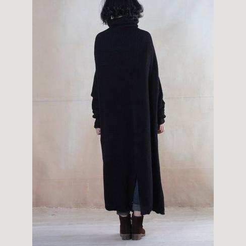 Black winter sweater dress long maxi dresses fall