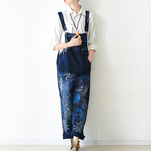 Blomming Daisy jumpsuit Casual dress denim blue loose strip pants denim clothing plus size